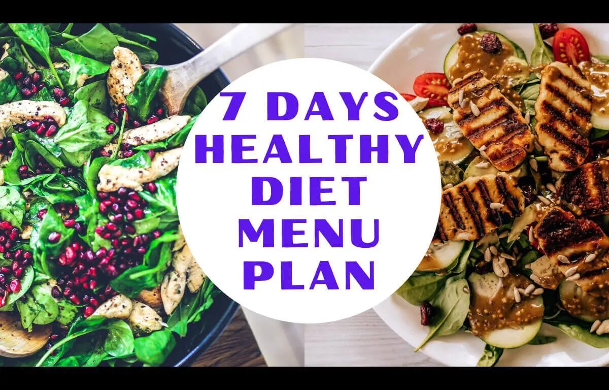 7 Days Healthy Diet Menu Plan